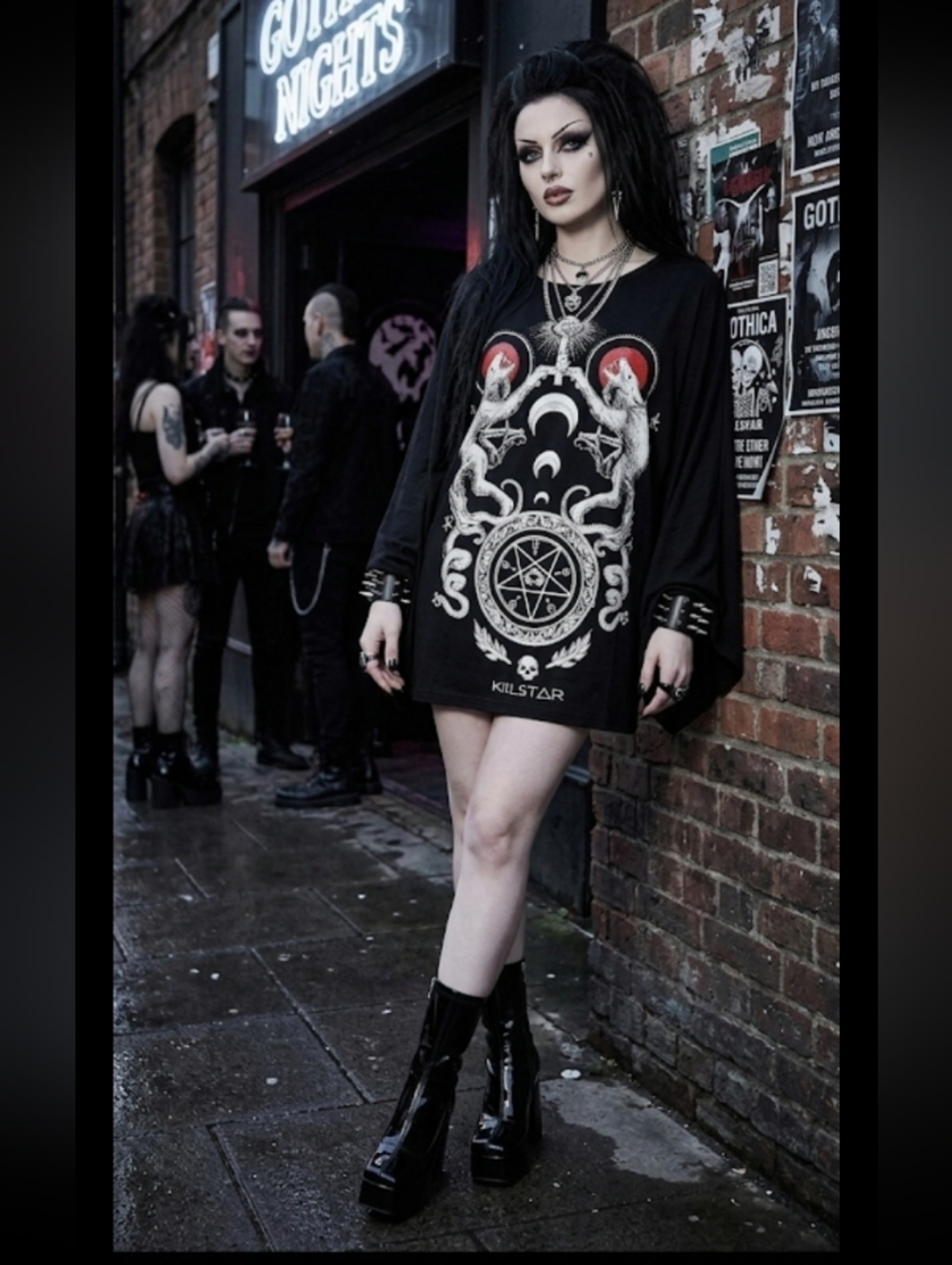 Limited Rare Like New Killstar Varg Kimono Batwing Sleeve, Top /Dress